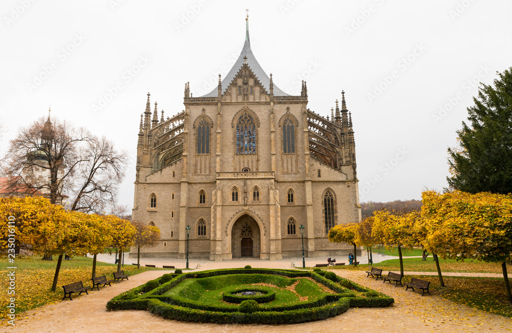  St. Barbara's Church at the autumn time in Kutná Hora Czech Republic