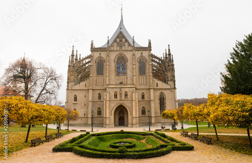  St. Barbara's Church at the autumn time in Kutná Hora Czech Republic