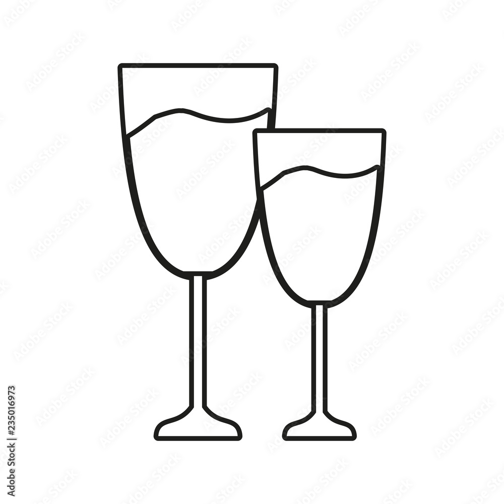 cups of champagne isolated icon cups of champagne isolated icon