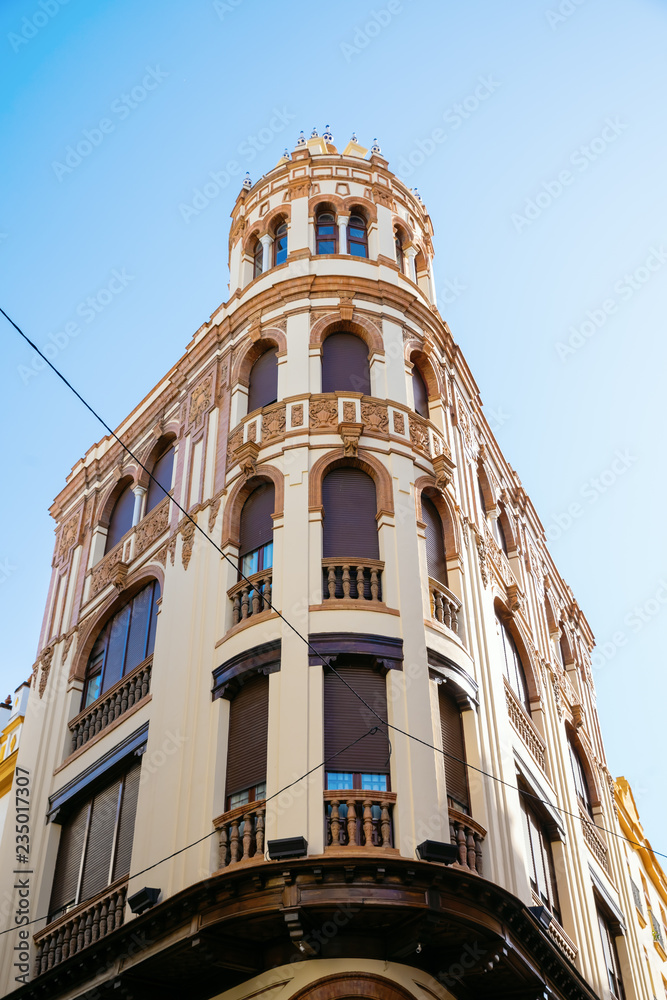 Fototapeta premium corner of an typical old house in Seville, Spain