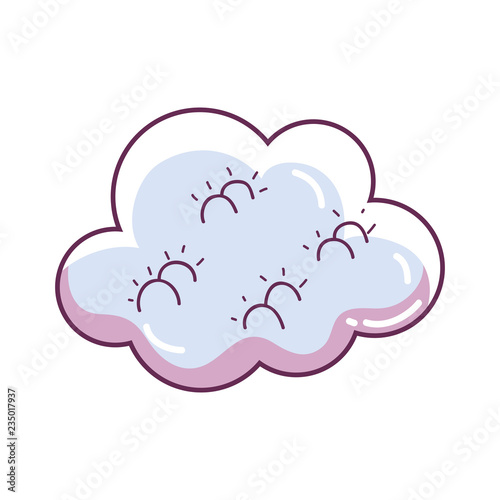 cute fairytale cloud icon