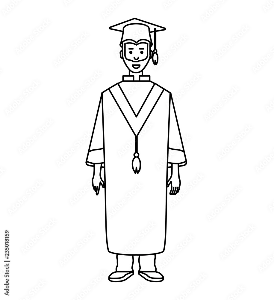 young man graduated avatar character young man graduated avatar character