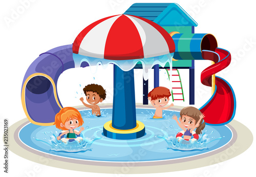 Kids at the water park