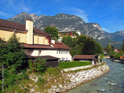 Beautiful Bavarian Village Garmisch-Partenkirchen, Bavarian Alps, Germany. photo