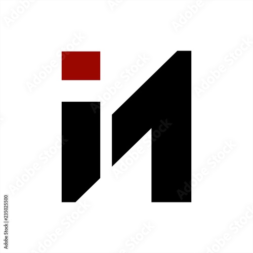 iN, Ni initials geometric letter company logo