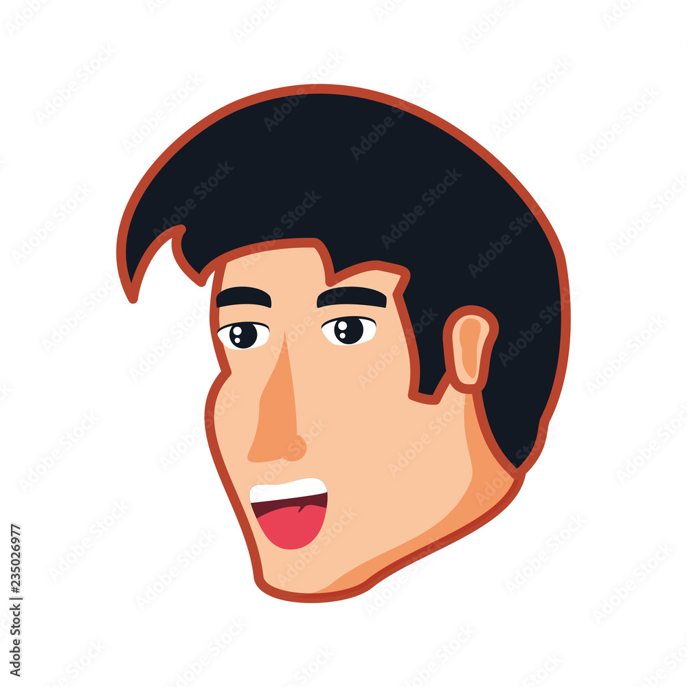 Obraz premium head of young man avatar character