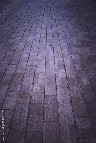 Rectangular pattern of a stony pathway