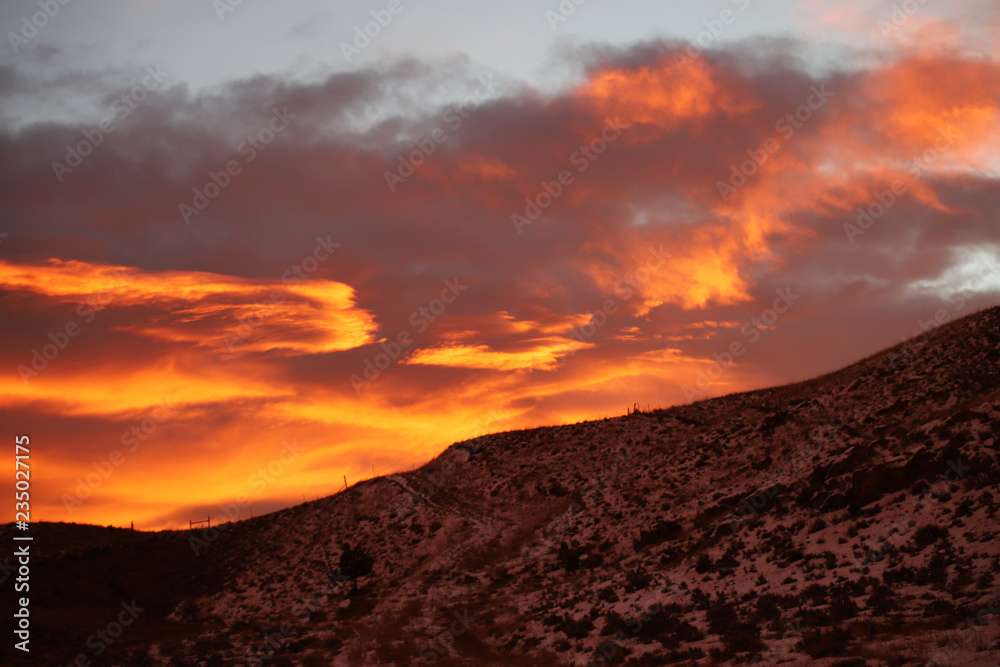 sunrise in the mountains