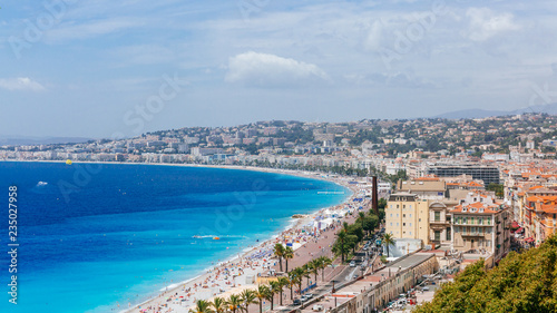 Panorama of the old town of Nice, France, next to Promenade des Anglais, by the blue sea © Mark Zhu