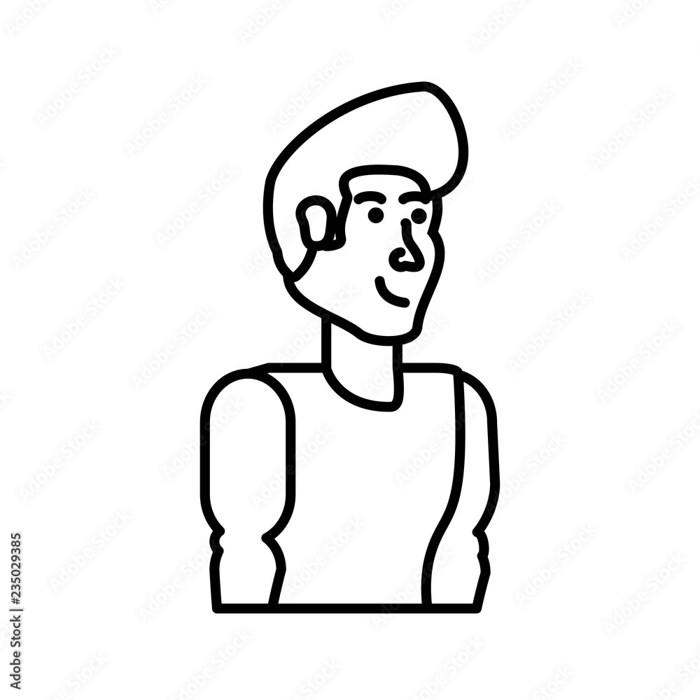 young athletic man avatar character