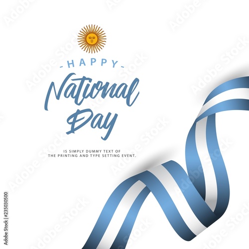 Happy Argentina National Day Vector Template Design Illustration