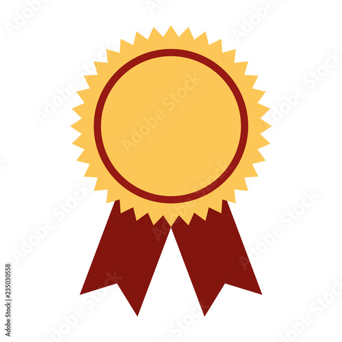 rosette medal on white background