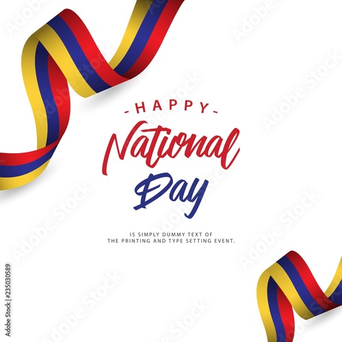 Happy Columbia National Day Vector Template Design Illustration