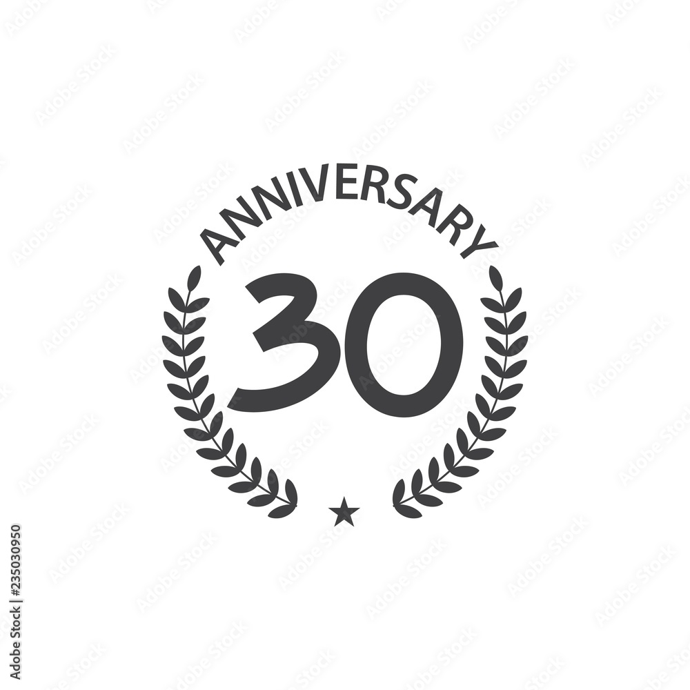 30 Year Anniversary Vector Template Design Illustration 30 Year Anniversary Vector Template Design Illustration