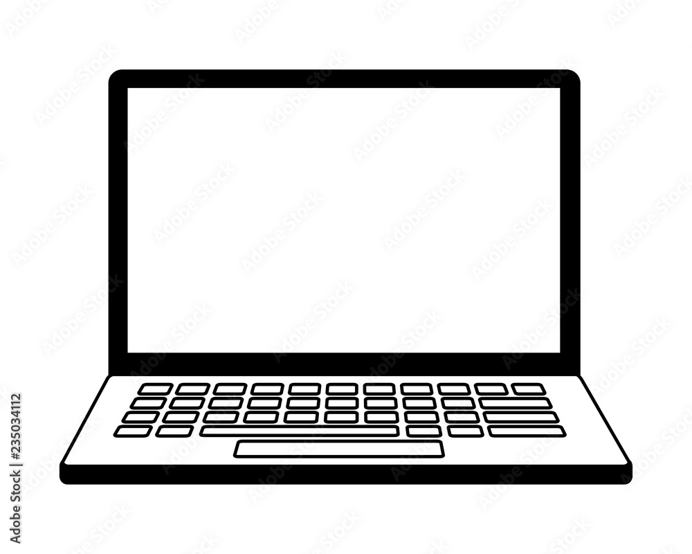 laptop computer on white background laptop computer on white background