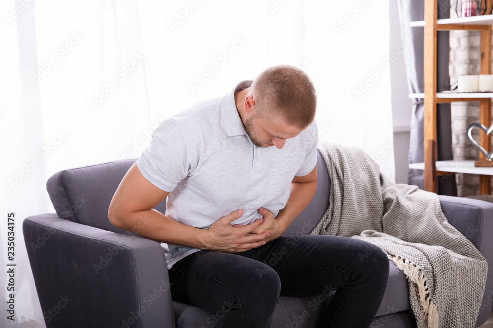 Man Having Stomach Pain