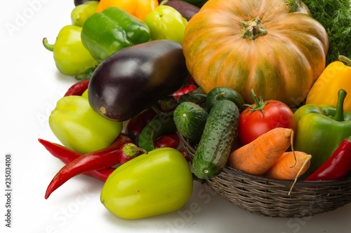 Basket of fresh vegetables