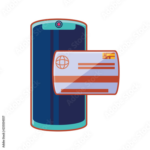 smartphone with credit card
