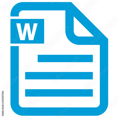 digital file office icon.. Microsoft office word doc docx file icon photo