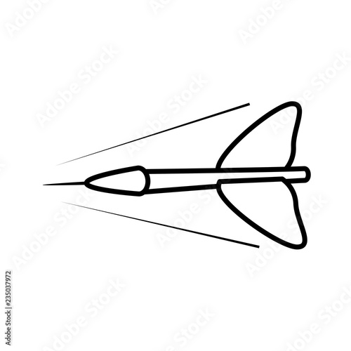 dart flying isolated icon