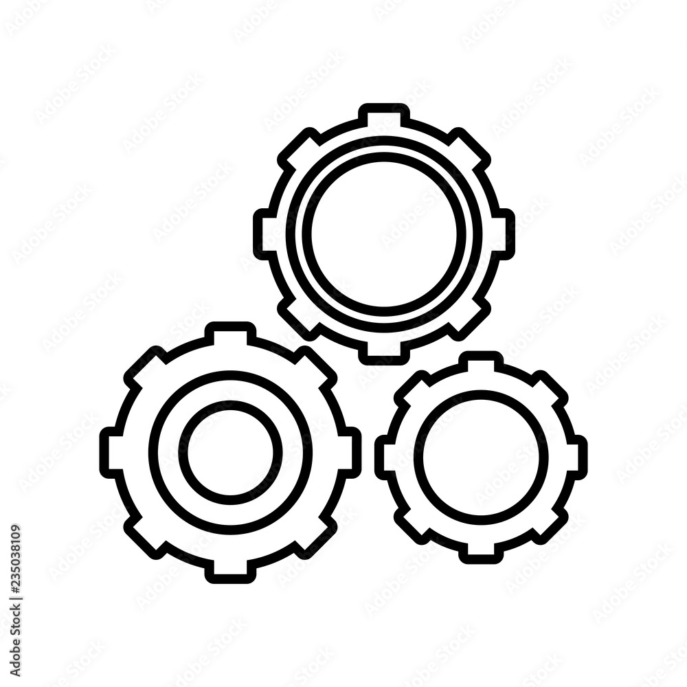 gears machinery isolated icon gears machinery isolated icon