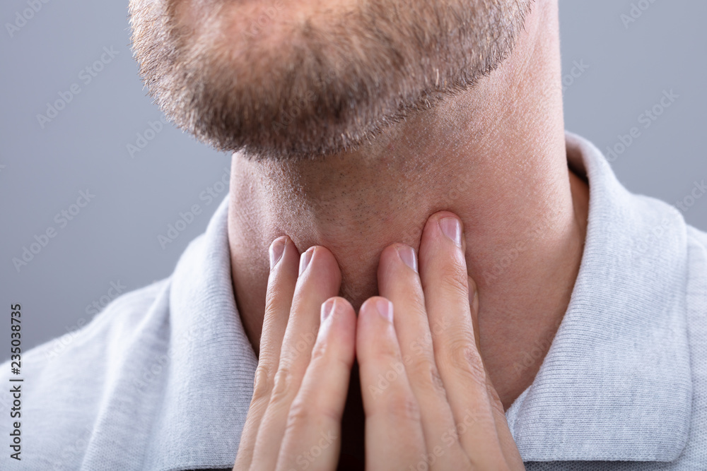 Fototapeta premium Man Having Sore Throat