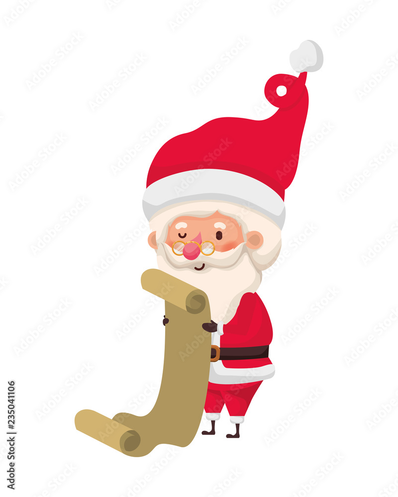 Obraz premium santa claus with wish list avatar character