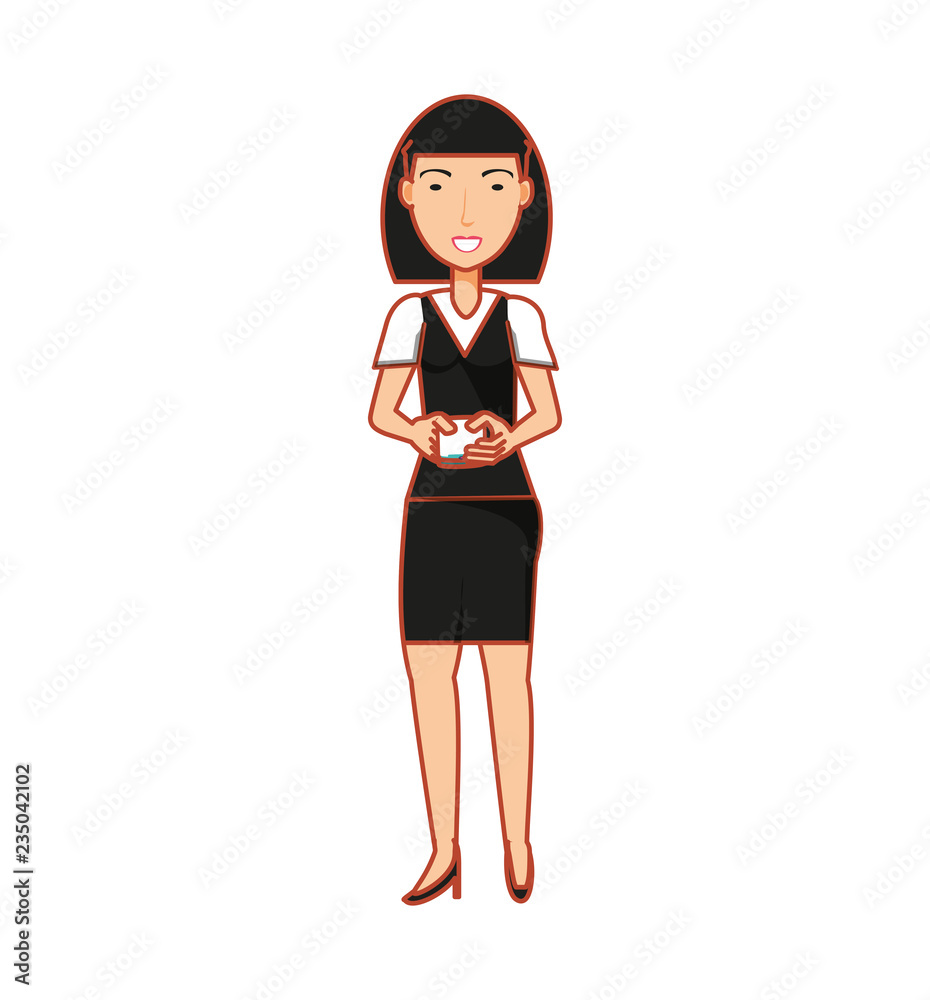 Fototapeta premium businesswoman with smartphone device