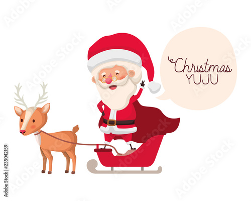 santa claus on sleigh avatar character