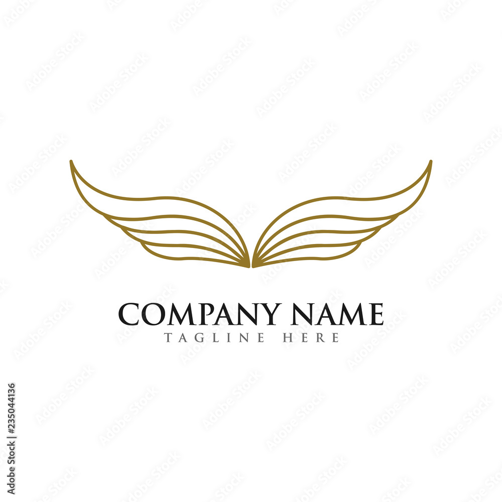 wings log design vector wings log design vector