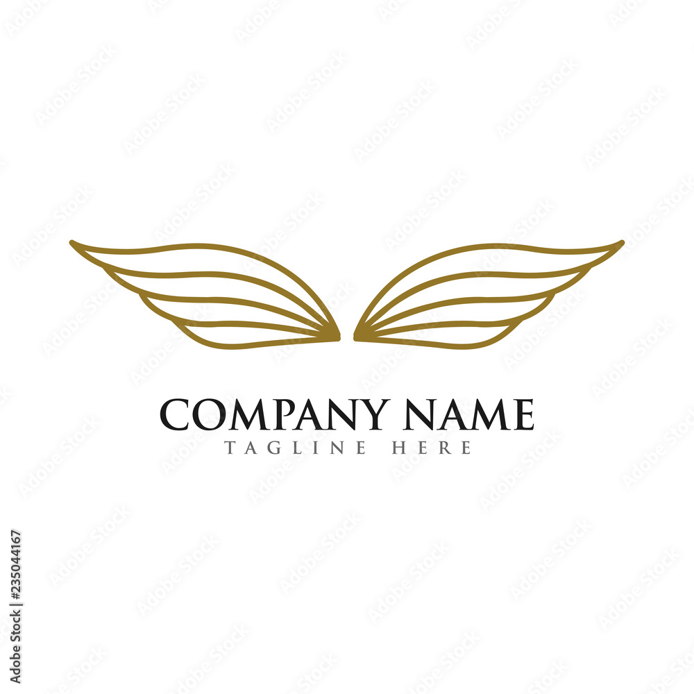 Fototapeta premium wings log design vector