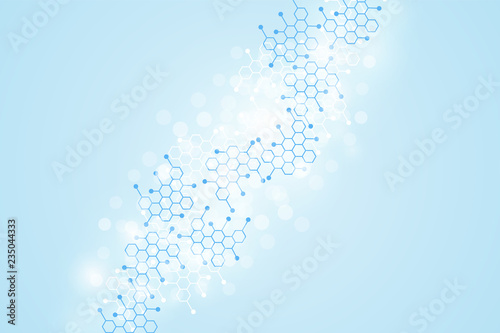Abstract molecules medical background.