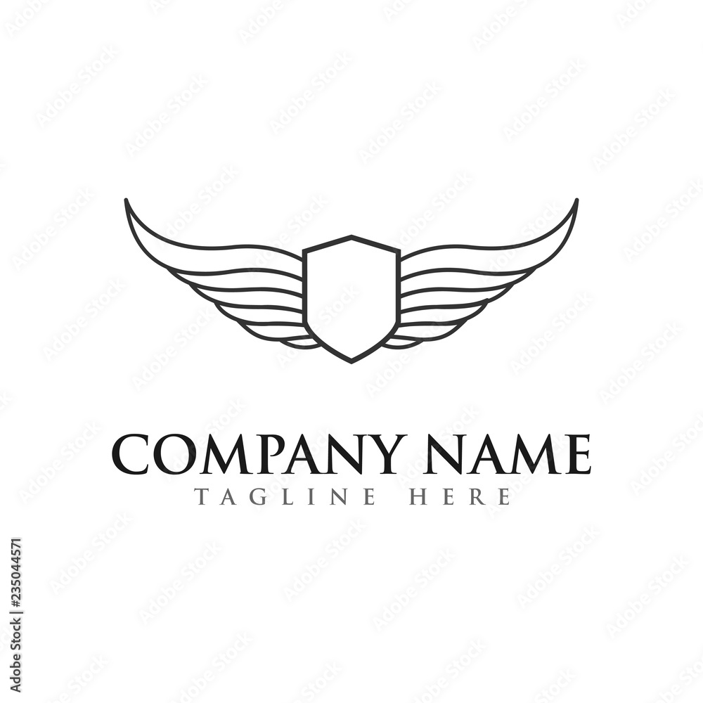 wings log design vector wings log design vector