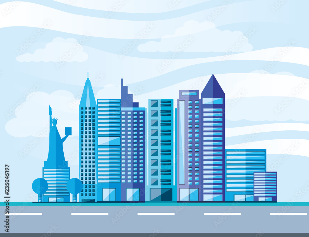 Obraz premium scene day with cityscape icon