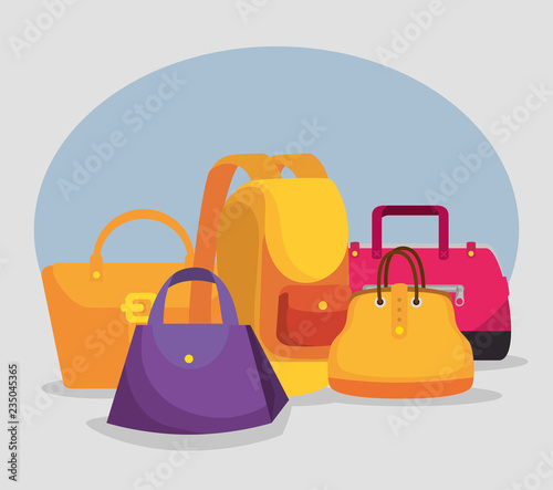 handbags and backpack to special shopping sale