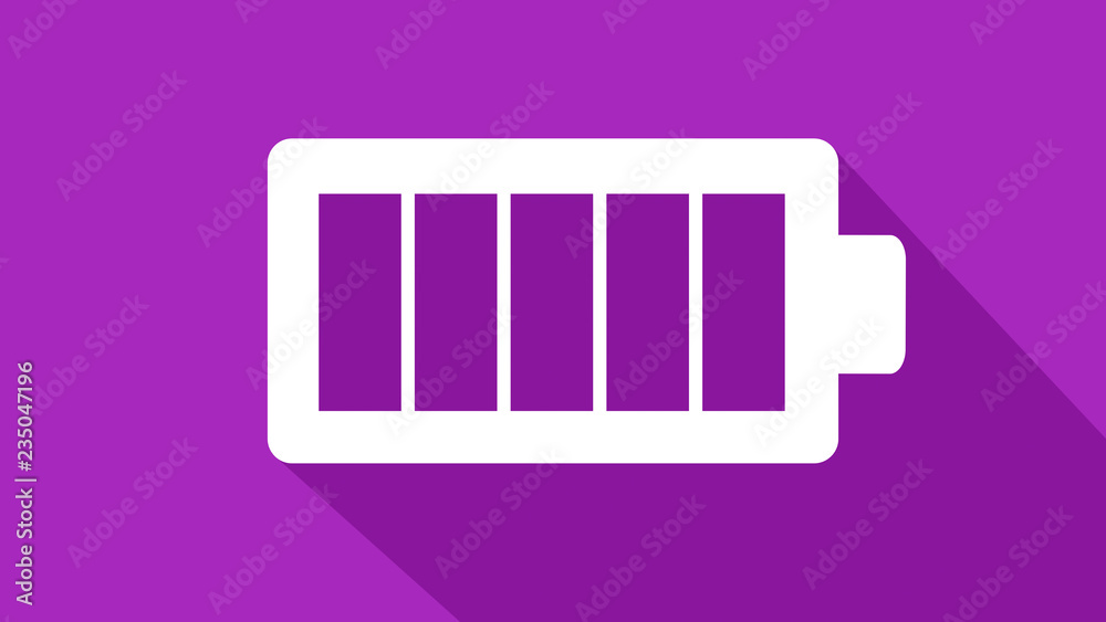 Battery symbol icon purple Battery symbol icon purple