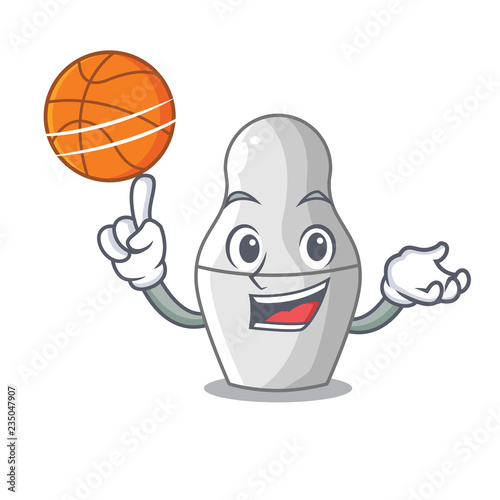 With basketball nesting dolls mockups russian on character