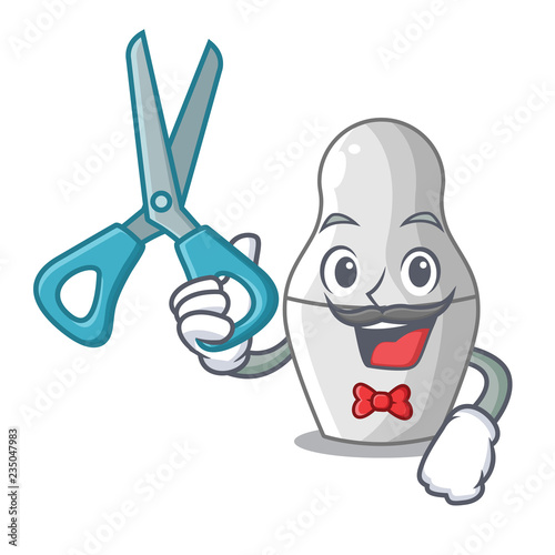 Barber nesting dolls mockups russian on character