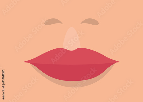 female lips isolated icon