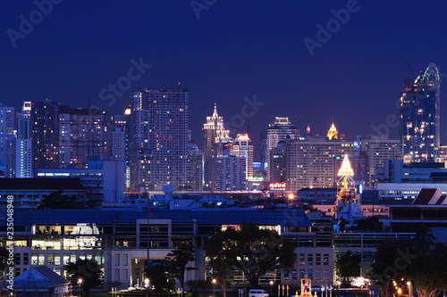 Bangkok cityscape. Bangkok night view in the business district at © 12November