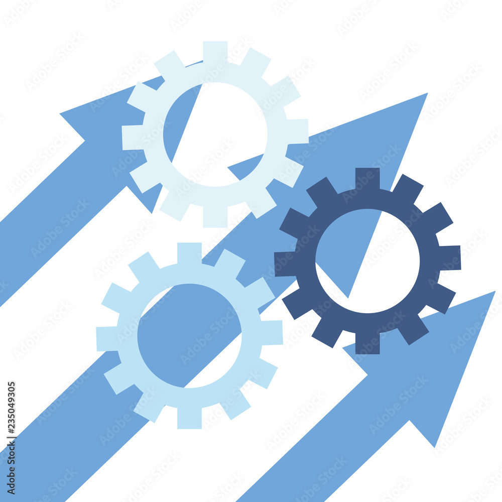 business gears arrows work team business gears arrows work team