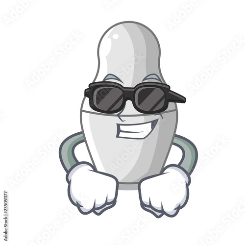 Super cool unpainted nested Russian dolls on cartoon