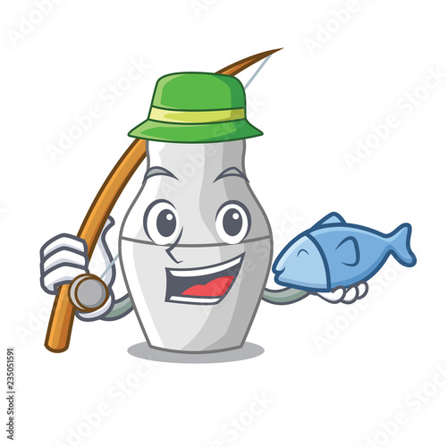 Fishing cartoon nesting dolls which not painted
