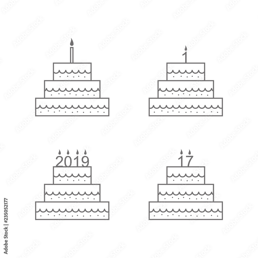 Tart cake Drawing Cake Birthday Vector for Coloring