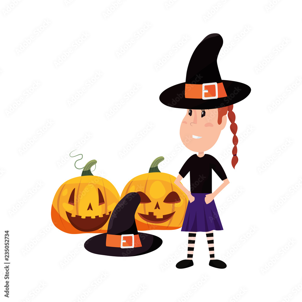 girl in halloween character costume