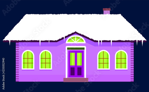 Winter Western style house