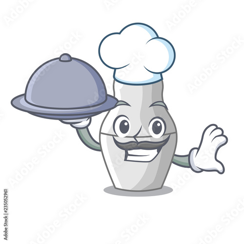 Chef with food cartoon nesting dolls which not painted