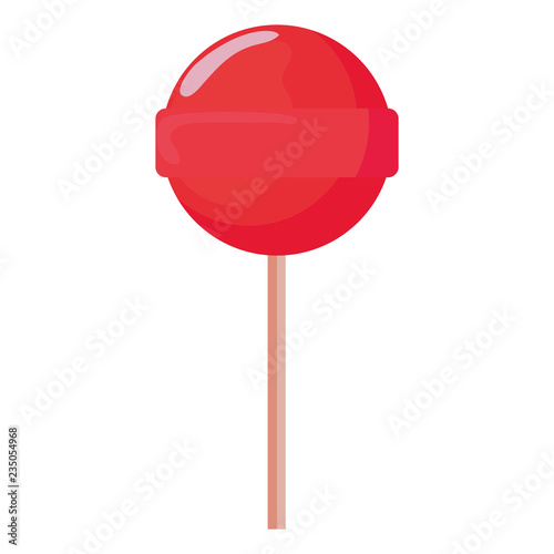 sweet lollipop on white background