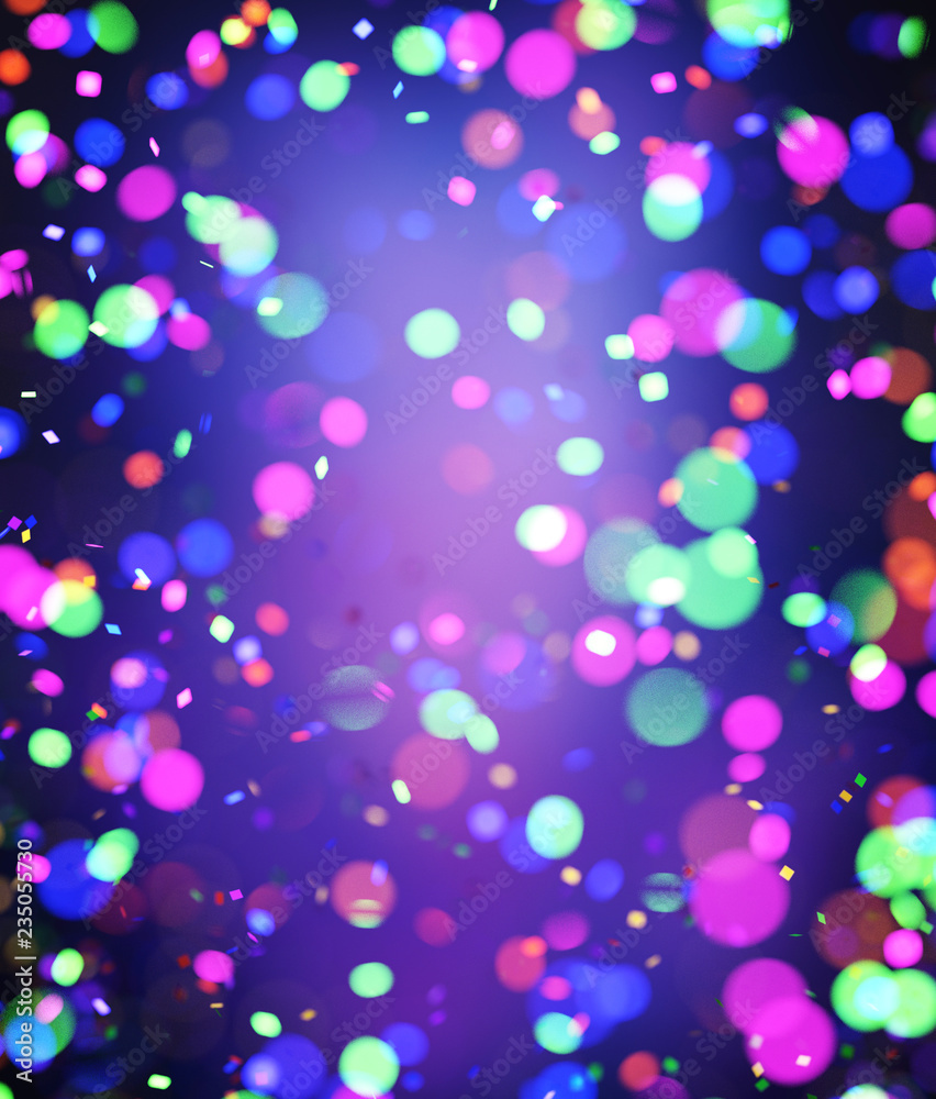 Abstract colorful blurred lights for festive background design such as christmas or other seasonal holidays,3d illustration