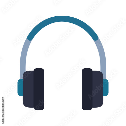 earphones audio isolated icon